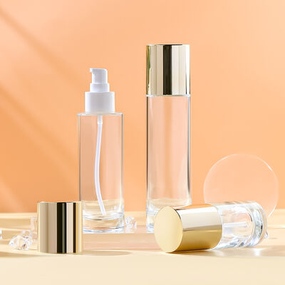 漏れ防止型 環境に優しいガラスローションボトル